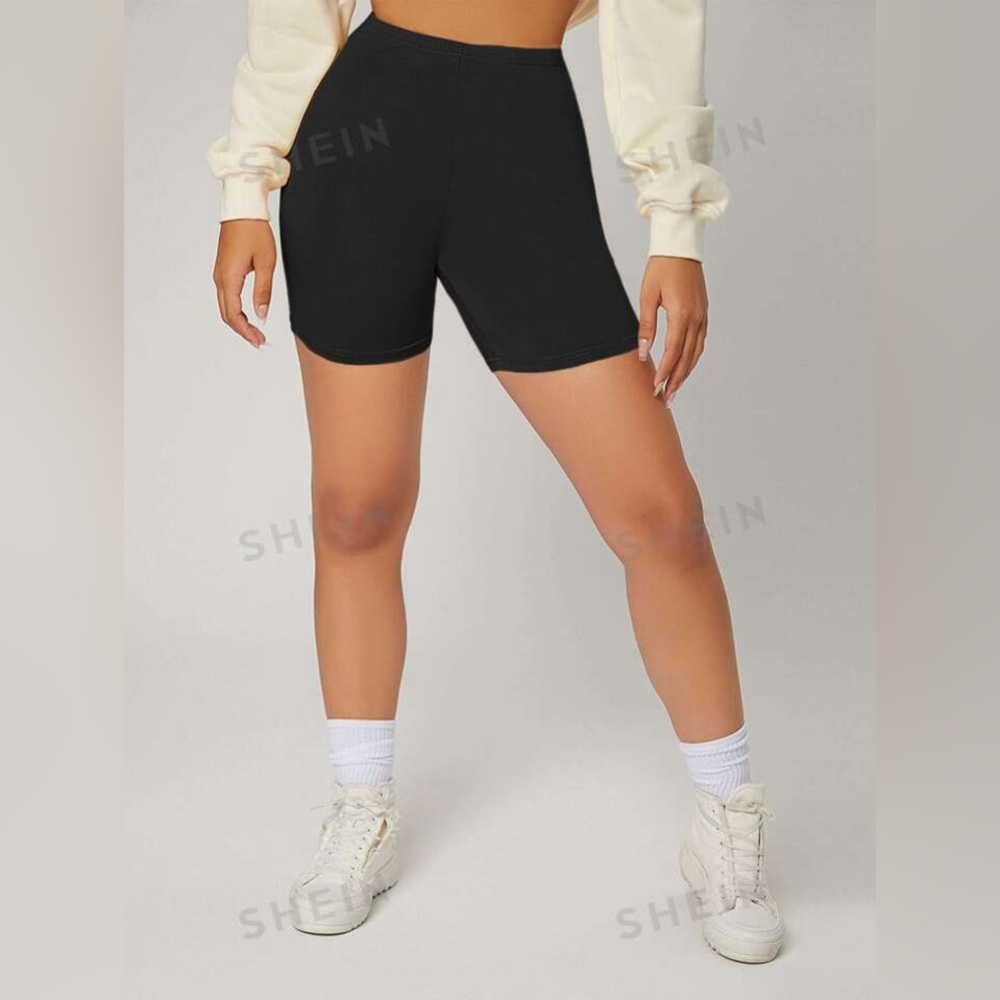 SHEIN Black Biker Shorts
